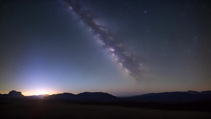 Wall Mural - enigmatic zodiacal light enhancing the celestial view in the night sky.