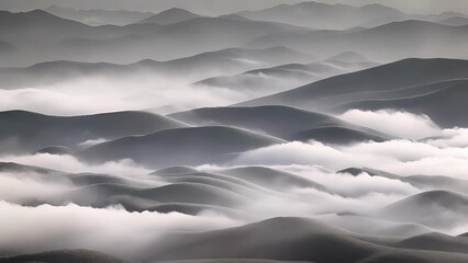 Wall Mural - a tranquil scene of cloud shadows flowing over the velvety hills below.