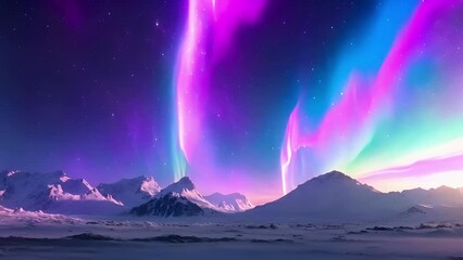 Wall Mural - an incredible scene as the southern lights light up the polar sky with their vibrant and electrifyin