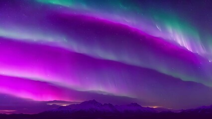 Wall Mural - spectacular hues of green purple and pink light up the polar sky in an aurora australis extravaganza