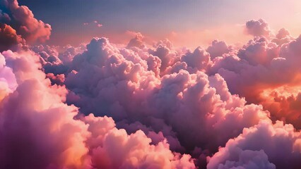 Wall Mural - vibrant colors dance across the sky amidst elevated clouds