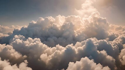 Wall Mural - scattered rare cloud formations tered ast the sky