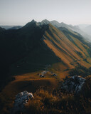 Fototapeta Morze - Zdjęcie z drona gór, Szwajcaria