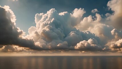 Poster - The tumultuous clouds break apart to reveal a tranquil and serene sky.