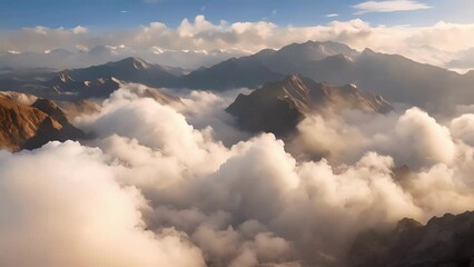 Poster - A heavenly sight clouds hovering above a deep valley inversion.