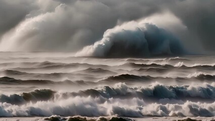 Poster - Natures fury on display as the sky and sea collide