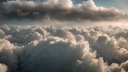 Wall Mural - Nimbus clouds stretching as far as the eye can see delivering a muchneeded downpour.