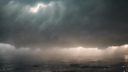 Poster - Rain pouring down from the dense nimbostratus clouds creating a soothing soundtrack.