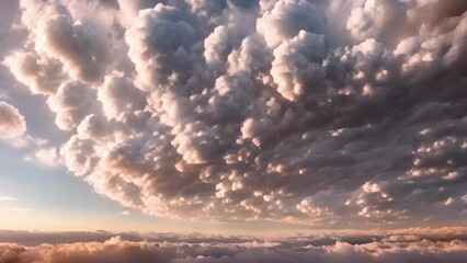 Poster - Swaths of cirrocumulus clouds crisscross the horizon giving the sky a slightly chaotic yet mesmerizing look.
