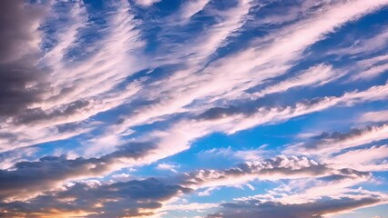 Poster - The delicate cirrocumulus clouds seem to be dancing across the sky creating a breathtaking show.
