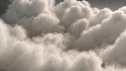 Poster - Wispy white cirrocumulus clouds blanket the entire sky creating a delicate featherlike pattern.