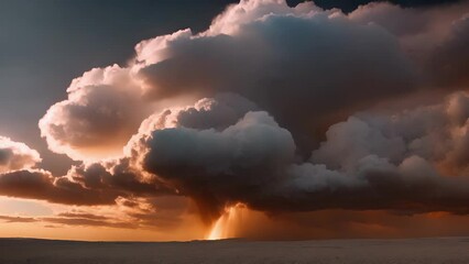 Poster - Mysterious virga clouds releasing enigmatic trails of disappearing precipitation