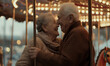 older couple romantic lovers give each other love