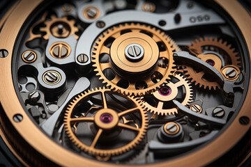Poster - A gears mechanism turning smoothly, depicting the seamless integration and functionality of a well-executed idea. Generative Ai.