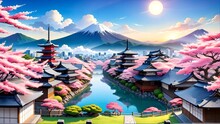Chinese Landscape, Anime Background, Anime Wallpaper, Asia, Digital Art, Illustration