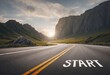 START point on the road of business or your life success. The beginning to victory. Start up