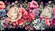 Wallpaper in blooming flowers