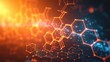 Molecular Biochemistry research background design concept wallpaper - Path into illuminating achievements and human discoveries - Cancer and medical treatments experiments