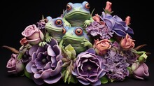 Chocolate Bouquet Of Flowers, Frogs