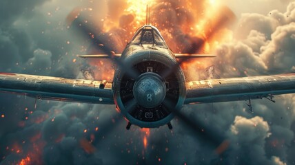 Wall Mural - a air plane fight on sky