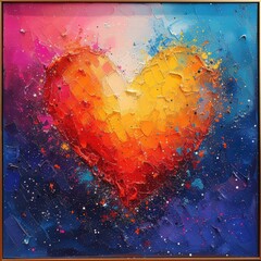 Canvas Print - abstract background with heart