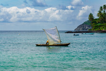 Traditional Sailing On Praia Emilia's Turquoise Waters