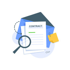 Poster - file searching concept, metaphor of paperwork, searching for information and collecting statistics,m