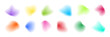 © 2olotarev - Gradient blur blob shapes. Colored figures with a soft gradation from bright to transparent. Set of isolated vector elements on a white background.