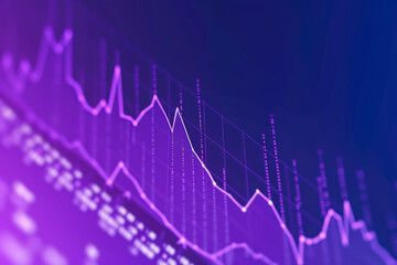 Poster - bar chart index for the past 5 years with a purple background