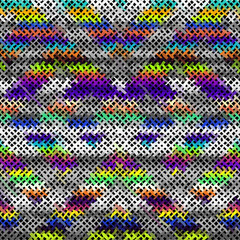 Leinwandbilder - Imitation of a texture of rough canvas. Seamless vector illustration