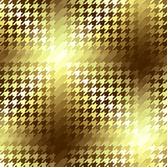 Fototapete - Diagonal gold plaid pattern. Small houndst-ooth pattern. Vector seamless image.