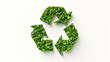 © AliceandAlan - Recycling symbol in green nature, isolated on white background