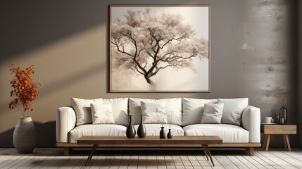 Wall Mural - Ultra-modern minimalist livingroom background image