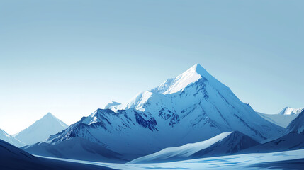 Wall Mural - minimalistic mountains desktop background