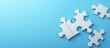 © orendesain99 - Puzzle jigsaw business symbol of strategy solution isolated on blue background. AI generated image
