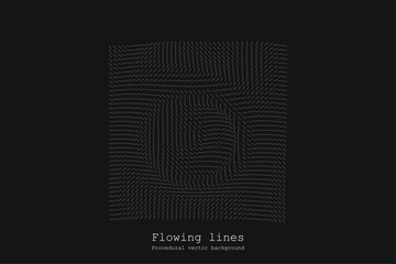 Poster - Abstract Line Matrix Pattern. Noise Flow Dynamic.