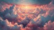 image of the sky with clouds and sun in pastel colors