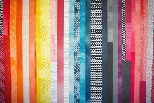 A Colorful Backdrop With Vertical Lines In Red, Blue, Yellow, And Grey, Creating A Vibrant Visual Effect, Colorful Striped Background