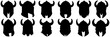 © FutureFFX - Viking nordic silhouettes set, large pack of vector silhouette design, isolated white background