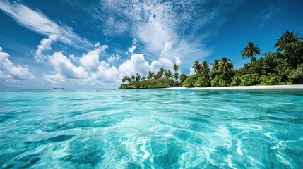 Poster - tropical island in the ocean