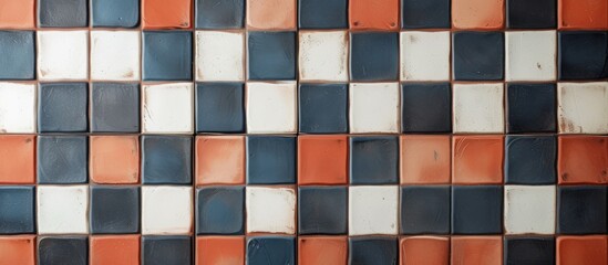 Poster - checkered tiles with cozy patterns, suitable for pants, shirts, and cotton sheets.