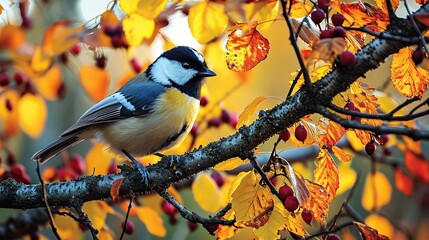 Sticker - bird on a branch