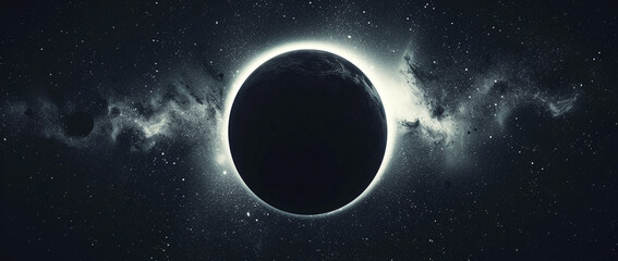 background of planet in space. generative ai.