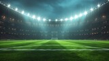 Fototapeta Sport - Stadium, 3d, Rendering, soccer, lights : Generative AI
