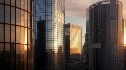 Aufkleber - La Defense, business district in Paris : Generative AI
