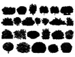 © Artak - Shrubs silhouette collection on white background.