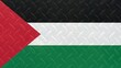 Stainless steel diamond plate sheet Palestine national country flag vector
