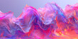 Abstract rainbow color wavy 3d silk cloth background, web page background, app background, high-tech sense