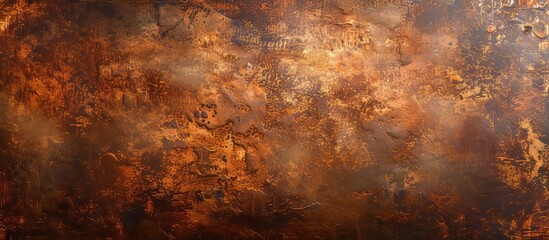 Poster - Vintage copper plate texture, weathered metallic backdrop.