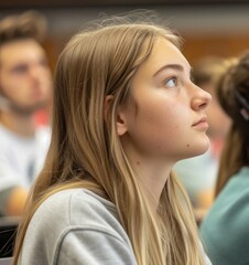 Poster - Woman Sitting in Front of University Students During Lecture Generative AI